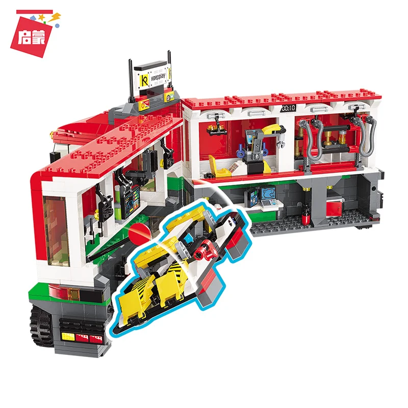 

Enlightenment Building Blocks Mobile Racing Center Children Assembling Small Particles Sports Car Model Boys Assembling Toys