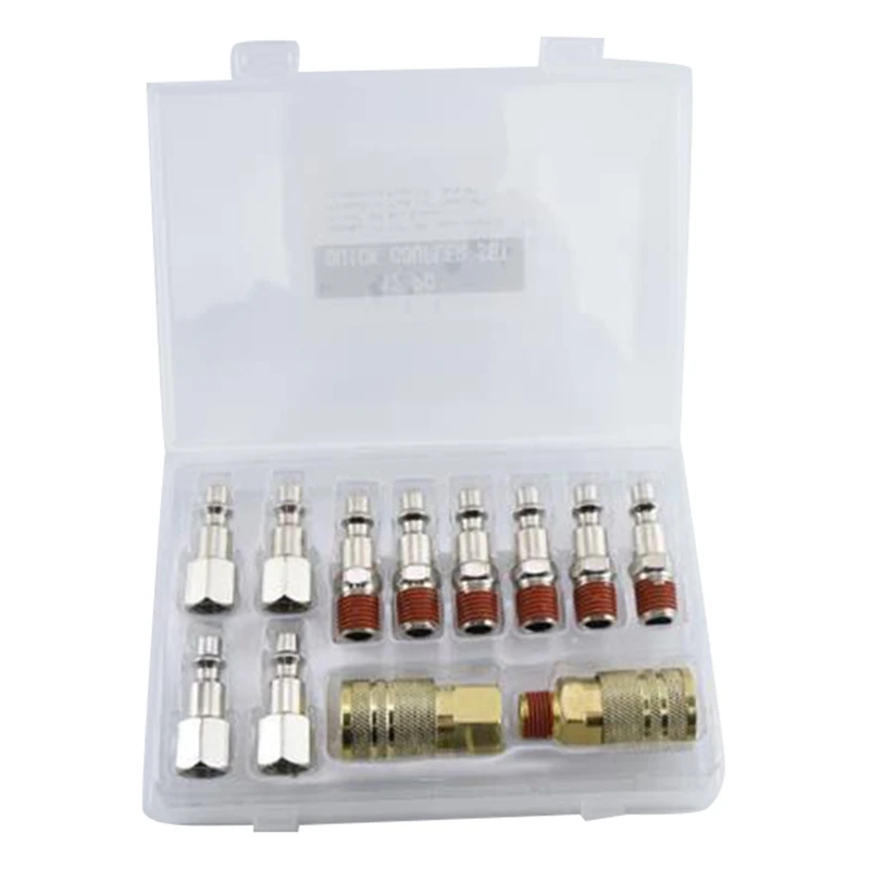 

12Pcs Quick Coupler Set 1/4inch Npt Male and Female Quick Connector Kit Air Hose Coupling 4.8