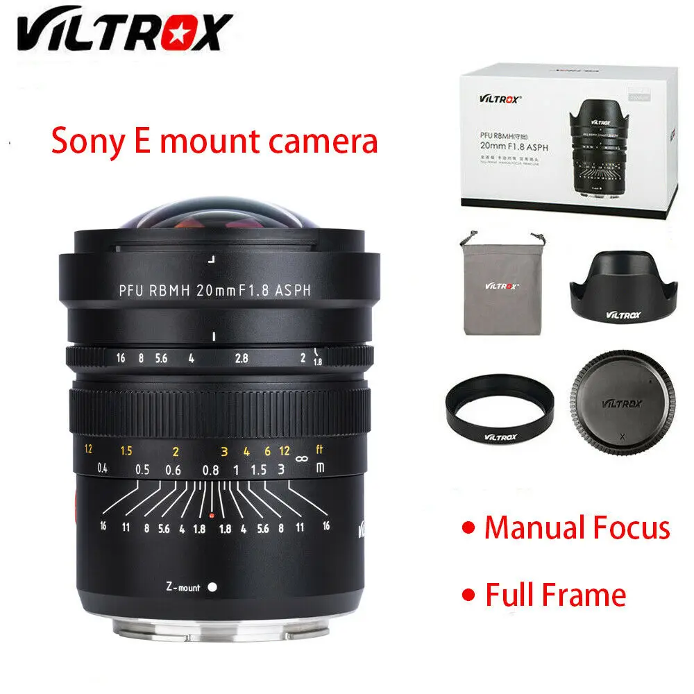 Объектив Viltrox 20 мм F1.8 широкоугольный фокус полная Рамка Ручной основной