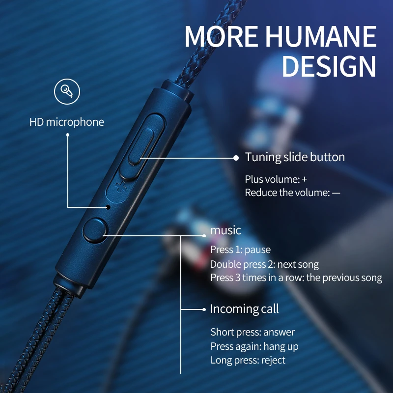 GERMA In Ear 3.5mm Wire Super Bass Earphone Headset with Microphone Metal Subwoofer Computer PC Gaming Sport | Электроника