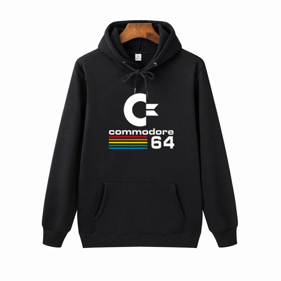 

New Autumn brand Commodore 64 Letter Print Sweatshirt Men Hoodies Fashion Solid Hoody Men Pullover Mens Tracksuits Male Coat