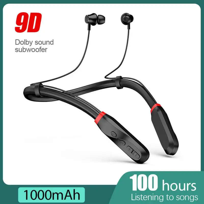 

I35 5.1 In-ear Hanging Neck Sports Bluetooth Wireless Headset 1000 MAh Battery Flexible Stereo Sound Earbuds fone bluetooth