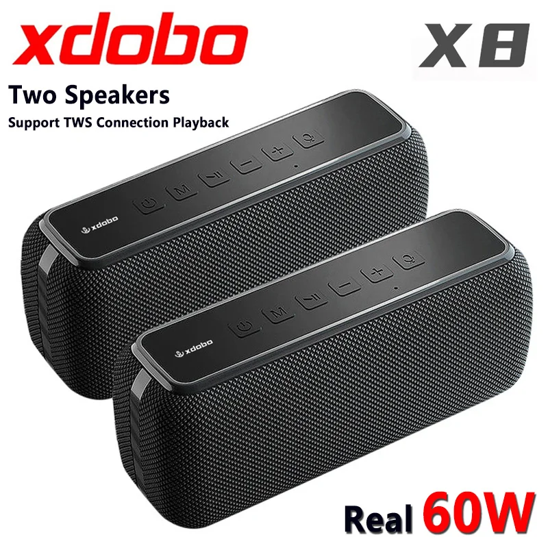 Портативная Водонепроницаемая Bluetooth Колонка XDOBO X8 60 Вт TWS сабвуфер поддержка TF