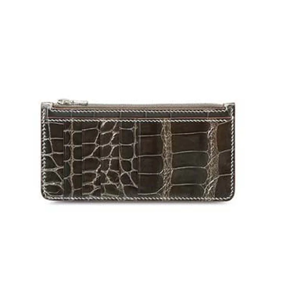 

gete new Pure manual crocodile Card package male More screens long Card holder men wallet leisure men cluth bag