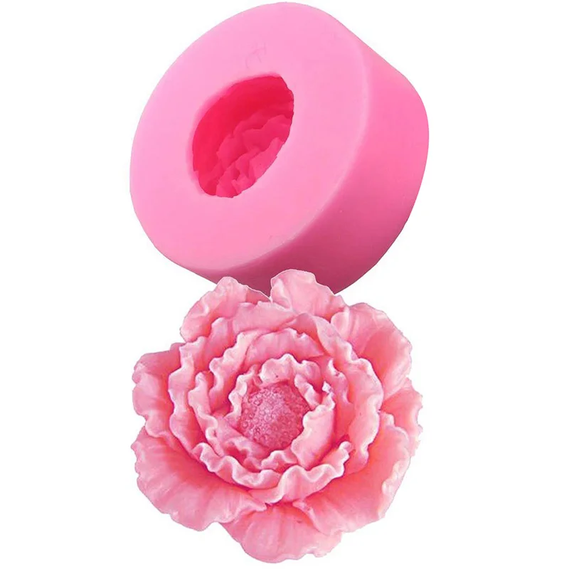 Маленькая Лилия Пион Форма силиконовая форма помадка Шоколадное Мыло формы