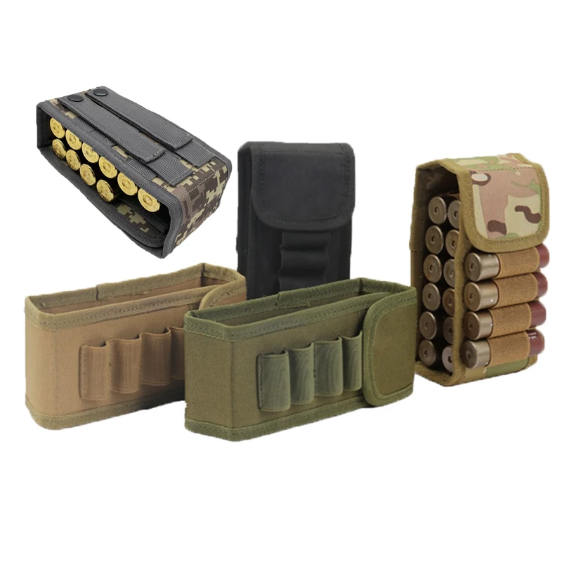 

Tactical Airsoft Molle Magazine Pouch 16 Round 12 Gauge 12GA Ammo Shells Holder Military Hunting Bandolier Cartridge Carrier Bag
