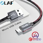 Кабель Micro USB OLAF 2018 а для быстрой зарядки и синхронизации данных для Samsung A7 мобильный телефон Huawei Xiaomi кабели на базе Android