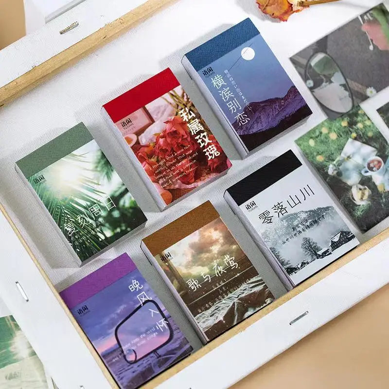 

50 Sheets INS Style Natural Scenery Washi Stickers Cute Art Decoration Stickers Diy Bullet Diary Stationery Sticker Book