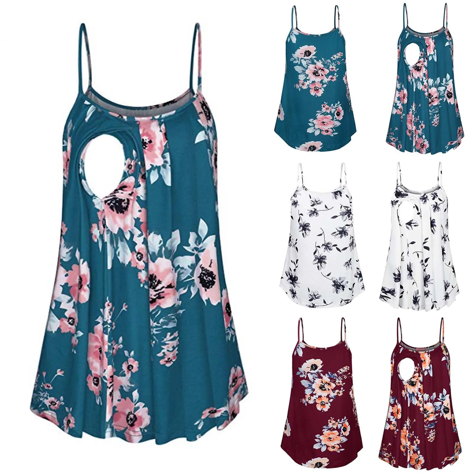 

Causal Maternity Clothes Fashion Print Sling Breast-feeding Pregnant Woman Maternity Nursing Dress Zwangerschaps Kleding