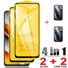 9D закаленное стекло для Xiaomi Redmi Note 10 9 Pro 10s 9s 8T 9T 9A 9C, пленка для объектива, защитные пленки для Poco X3 Pro NFC F3 M3 M4 Pro