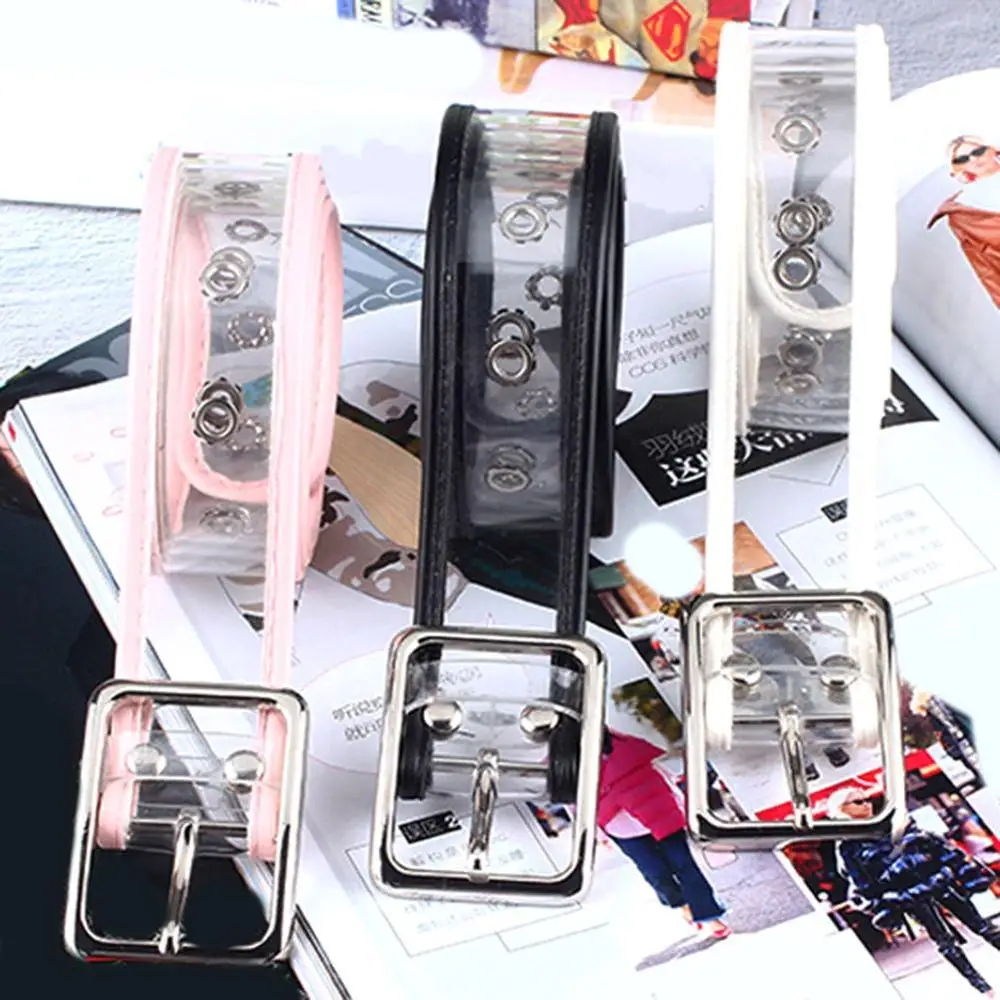 Новинка 2020 Женский ремень милый прозрачный длинный из ПВХ для женщин белый пояс