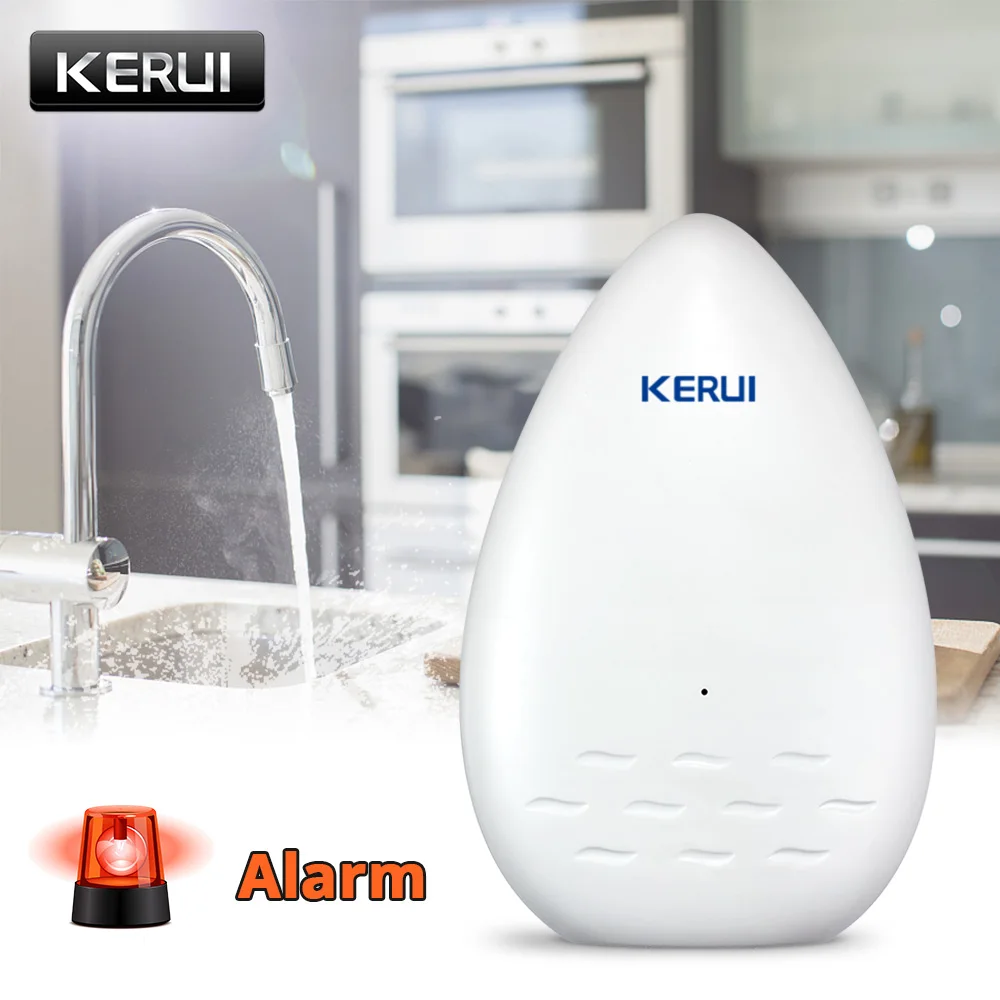 

KERUI Wireless Water Leakage Sensor WD51 Home Security Water Leak Detector 433Mhz 120dB Loud Alarm System For Bathroom Kitchen