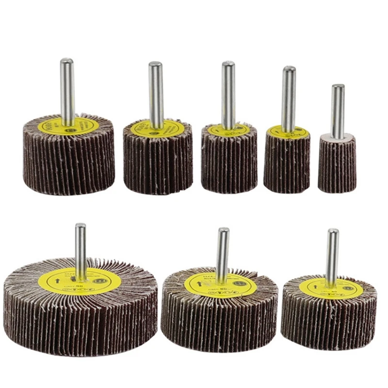 

7XEA Wear-resistant Durable Thousand Impeller Wheel Emery Cloth Wheel High-quality Grinding Head with Handle Metal