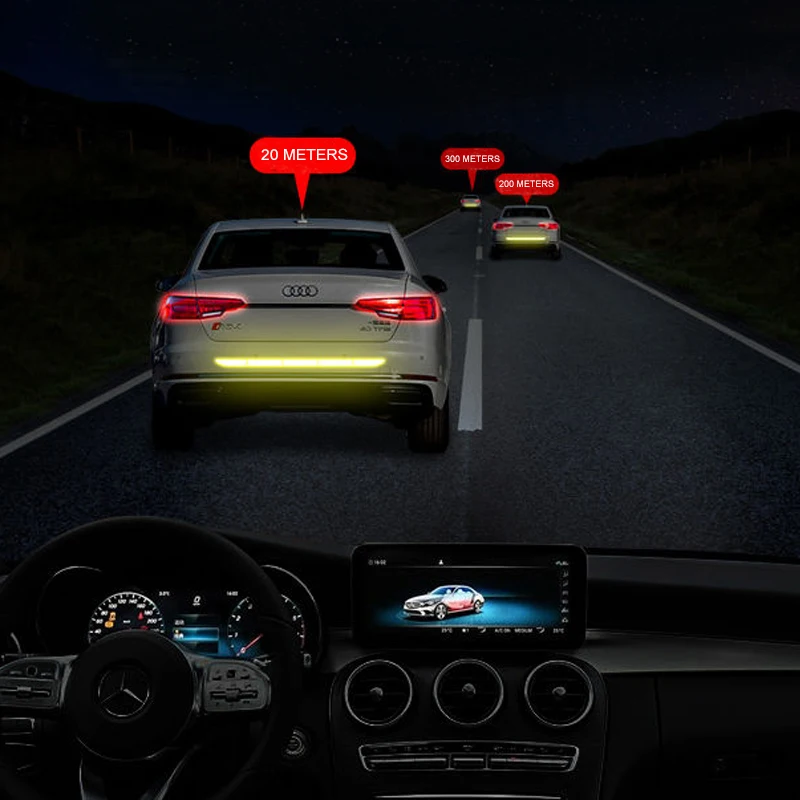 Отражающая наклейка для кузова автомобиля внешние аксессуары отражающая лента