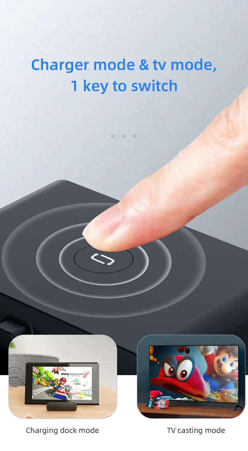 Док станция для Nintendo Switch Mini портативное зарядное устройство HD ТВ адаптер Hdmi док