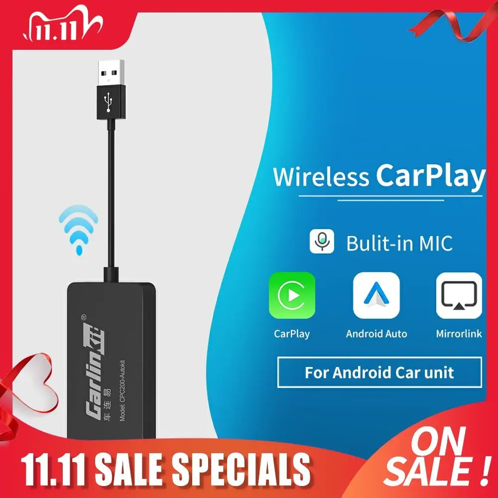 

Carlinkit Carplay Wireless Smart Link Apple CarPlay Dongle for Android Navigation Player Mini USB Carplay with Android Auto