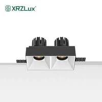 xrzlux square frameless cob recessed downlight 8w 10w led spotlights double heads embedded ceiling lamp indoor lighting fixture