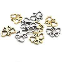 5pcslot 16x13mm stainless steel butterfly charms pendant necklace findings bracelet earrings accessories for diy jewelry making