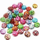 40 шт 12 мм новые модные смешанные цвета плоские задние Кабошоны Камея