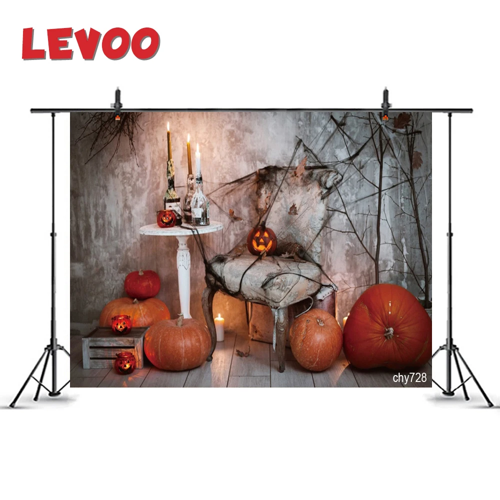 LEVOO фон для фотосъемки с изображением страшно свечи Хэллоуина паутины тыквы