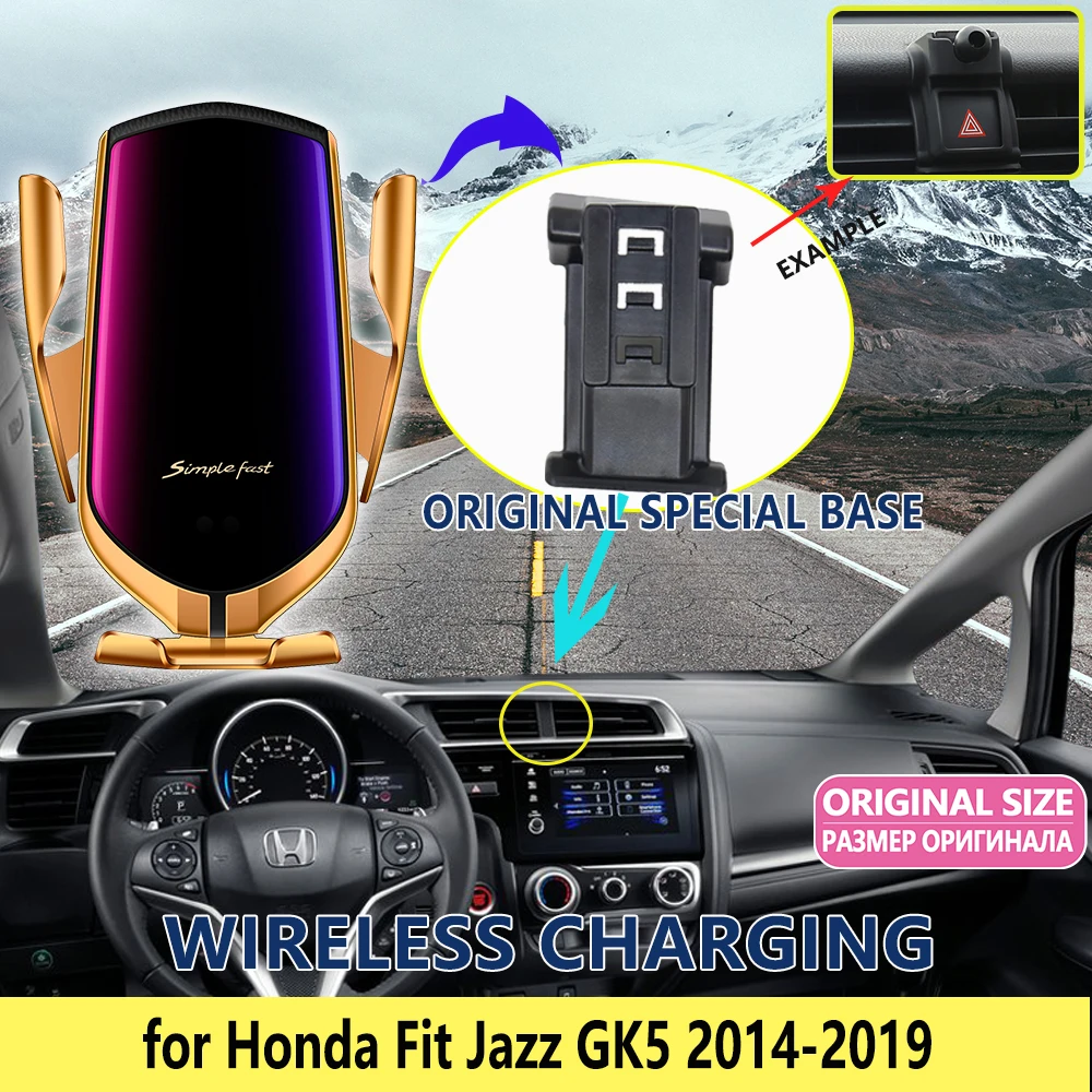 Автомобильный мобильный телефон с держателем для Honda Fit Jazz GK5 2014 2015 2016 2017 2018 2019