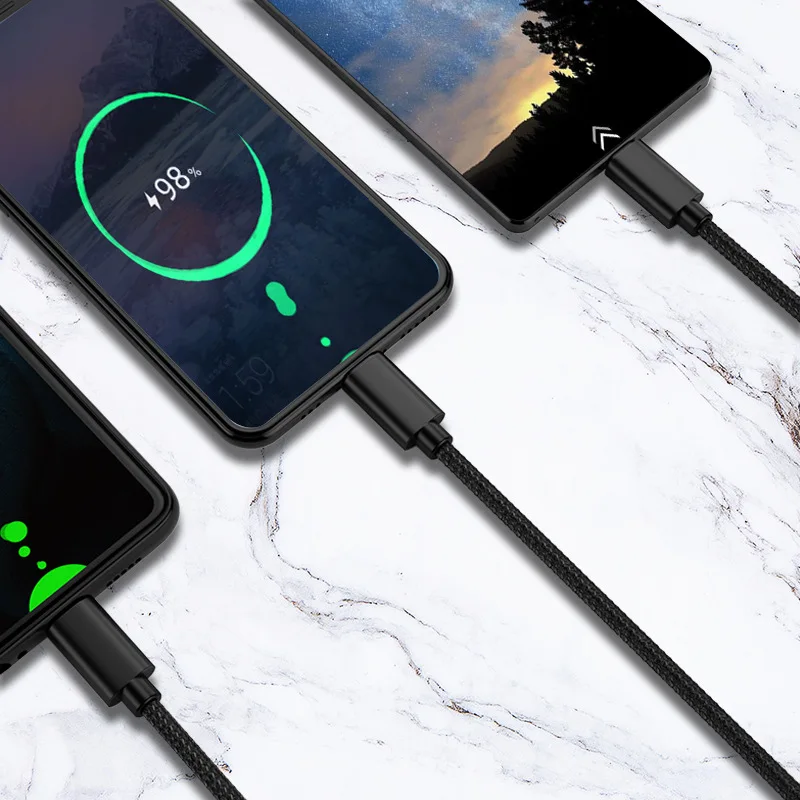 

USB charging cable for Android Type-C MicroUSB Nylon 3 in 1 cable for samsung s7 s8 huawei honor 7 8 9 xiaomi redmi note