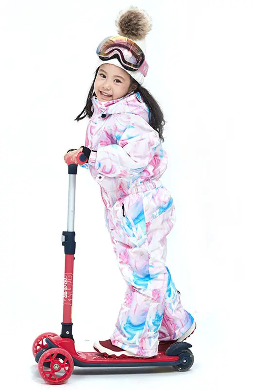 

Children Winter Ski Suit Waterproof Windproof Fleece Warm Coat Overalls Kids Snowboard Jacket For Boys Girls 90-130 Jumpsuit