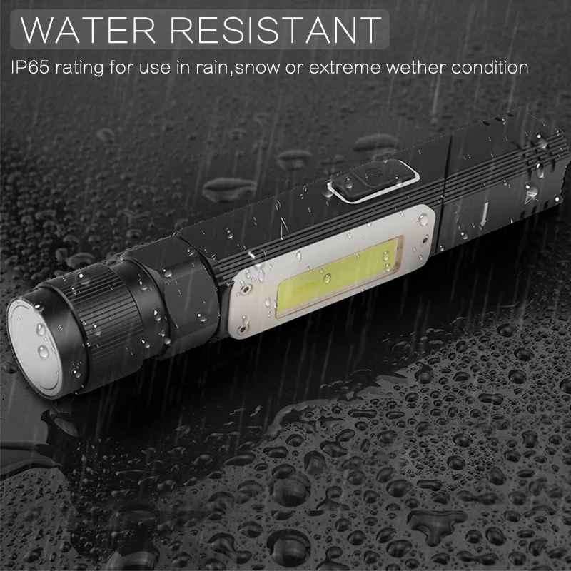 20000lm usb rechargeable flashlight hands free 90 degree double head twisting tactical flashlight 5 modes clip torch flashlight free global shipping