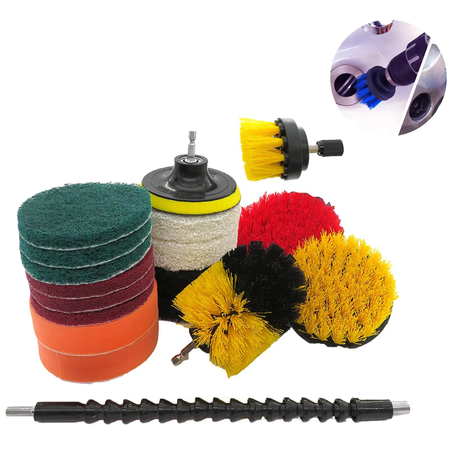 

Набор износостойких полировальных насадок, 19 шт, для электродрели