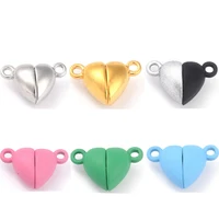 10 set heart alloy magnetic clasps end clasp buckle fastener connectors for diy bracelets necklaces jewelry making accessories
