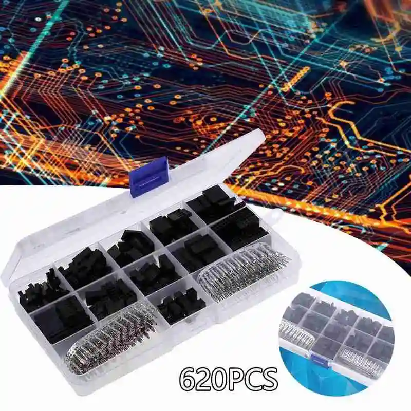 

Household 620pcs Plastic Housing Terminal Needle Combination Terminal Terminal + 2.54 Female Pitch Connector Male Terminal X3K4