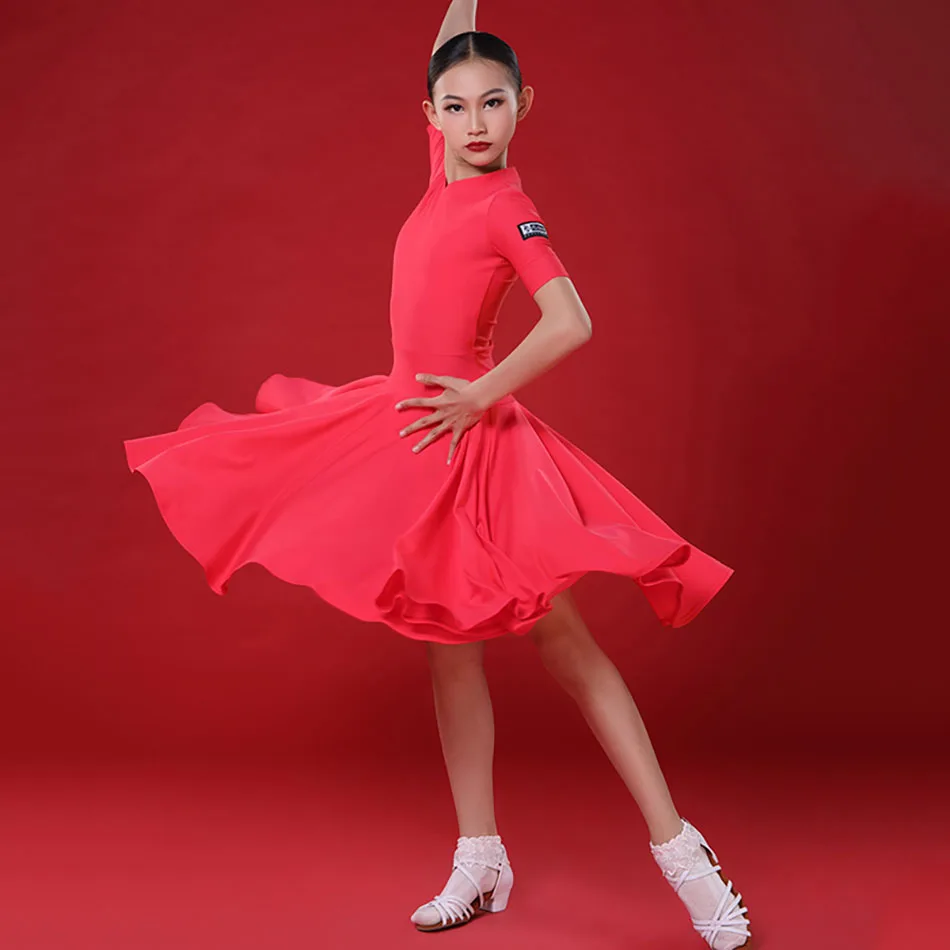 Детское стандартное платье для профессиональных конкурсов латинских танцев H9263