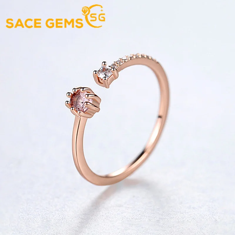 

Gemstone Ring for Women 925Sterling Silver with Light Brown Morganstone for Ladies Engagement Bride Gifts Fine Jewelry
