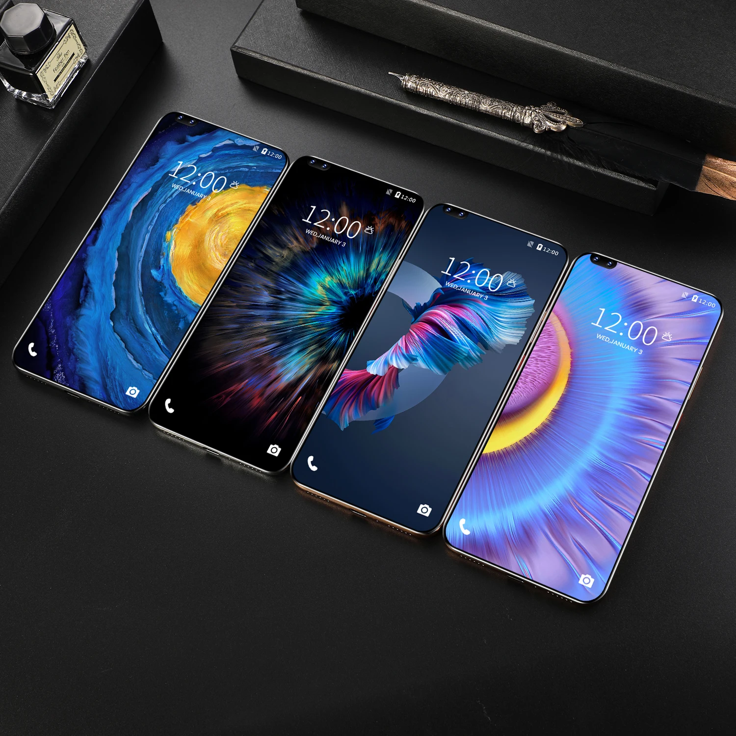 

2021 X40Pro 7.3 Inch Big Screen 128GB 256GB 6800MAH Andriod 10 Dual SIm Smart Phone Face ID Deca Core 16+32MP Mobile Cell Phone