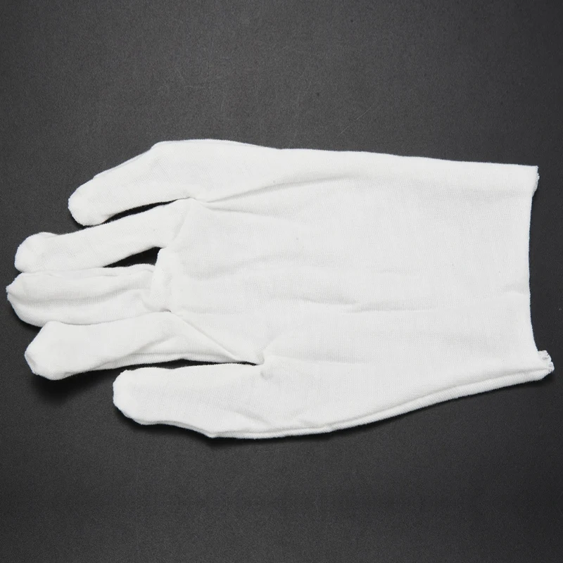 

12 PAIRS 100% COTTON WHITE MOISTURISING LINING GLOVE health music work