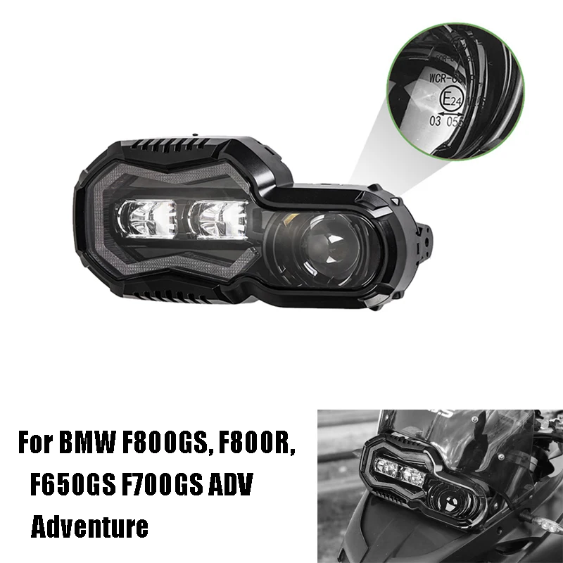 

For BMW F800GS, F800R, F650GS F700GS ADV Adventure Motorcycle High Beam And Low Beam Complete LED Projector Headlight Assembly