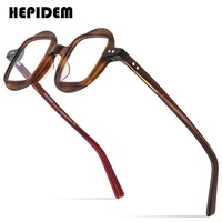 hepidem acetate glasses frame men retro vintage round eyeglasses women myopia optical prescription spectacles eyewear 9160
