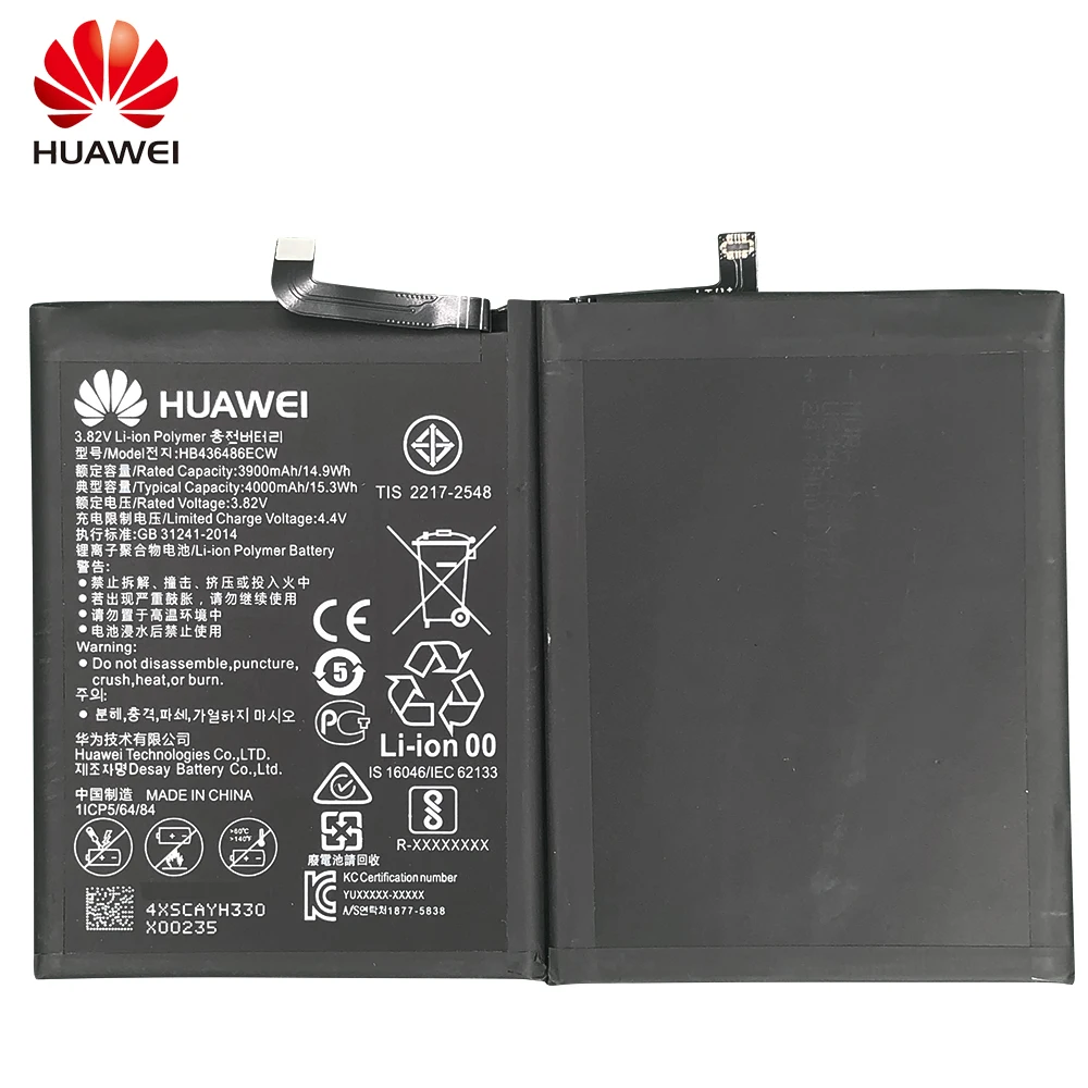 Оригинальный аккумулятор Huawei Honor P8 P9 P10 P20 5C 5X 6A 6C 7X 7C 8 S8 8X 8E 8C G9 9 9i 10 G10 Mate Nova 2 2i 3i Lite Plus
