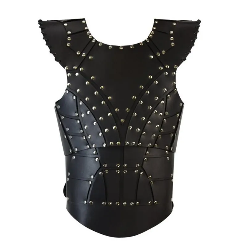 

Medieval Rave Leather Body Armor Harness Men Male Chest Shoulder Bondage Cage Ancient Fetish Gay Clothing for Cosplay Party