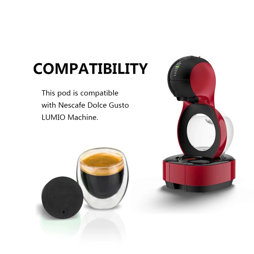 

ICafilas Stainless Steel Reusable C For Dolce Gusto Capsule Refillable Capsule For Lumio Machine Dolci Gusto Filter Tamper