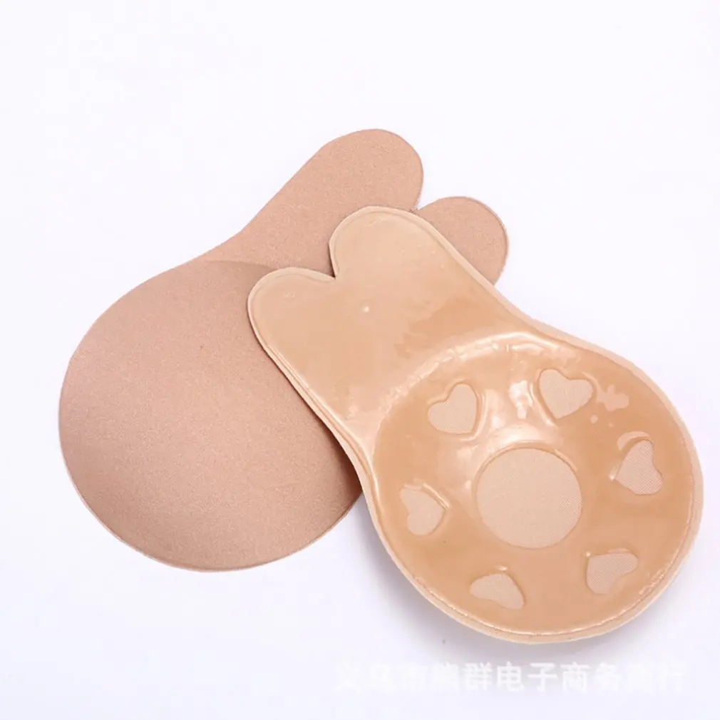 

Reusable Silicone Nipple Cover Pasties Stickers Adhesive Breast Lift Up Tape Push Up Invisible Bra Rabbit Cache Teton 2pcs/Pair
