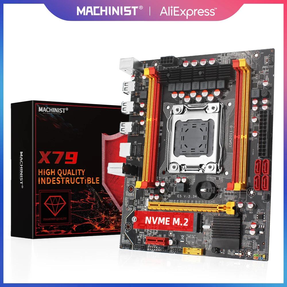 MACHINIST X79 материнская плата LGA 2011 поддержка Xeon E5 V1 V2 процессор DDR3 RAM память NVME M.2 Micro-ATX