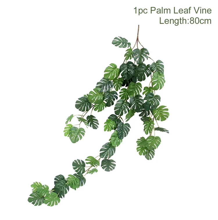 Palm Leaf Vine Патио сафари животные баннер джунгли вечерние украшения для вечеринки в стиле сафари Декор джунгли животные первый день рождения Декор Дикие один - Цвет: Palm Leaf Vine