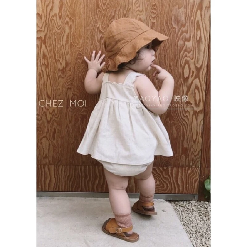 0-3T Baby Girl Rompers Clothes Sweet Suspenders Dress Newborn Solid Casual Playsuits Infant Toddler Jumpsuits Outfits For Summer | Детская