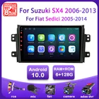 Автомагнитола на Android 10 для Suzuki SX4 1 2006 - 2014 для Fiat Sedici 189 2005 - 2014 мультимедийный плеер навигация 2 din головное устройство