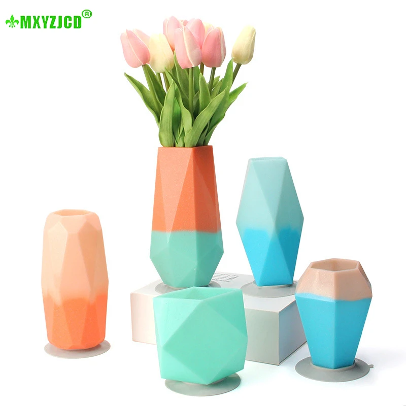 

5PCS Hot Sale New Silicone Magic Light Vase Home Decoration Adornment Paste Anti-fall Home Desktop Decor Accessories