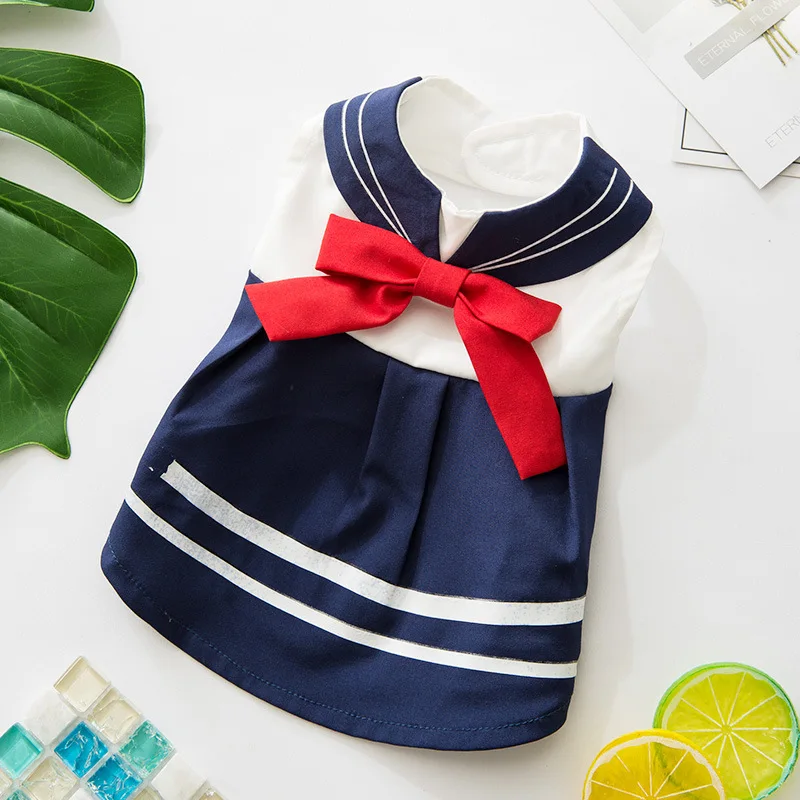 Платье для кошек одежда собак юбка рубашка с принтом маленьких щенков униформа