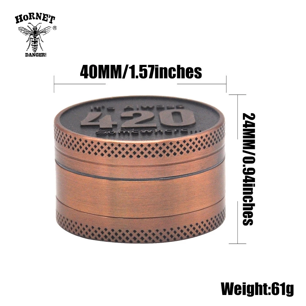 Мини измельчители табака из цинкового сплава 40 мм 3 трубы|Трубки и аксессуары