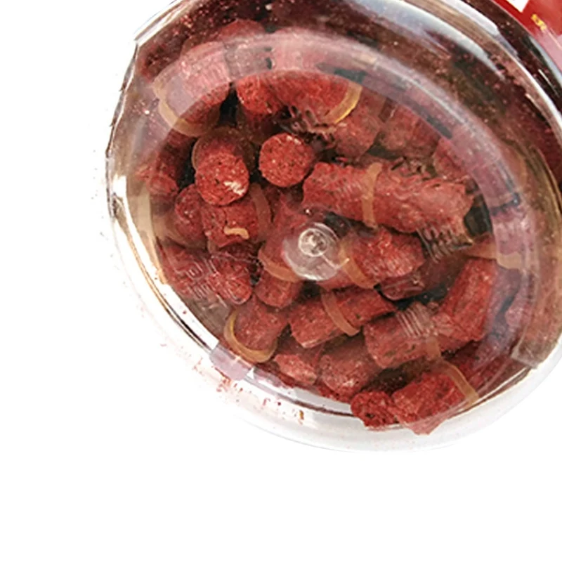 Carp Fishing Bait Red Worm Grain Lure Pellet Smell Insect Particle With Rubber Band Accessories | Спорт и развлечения