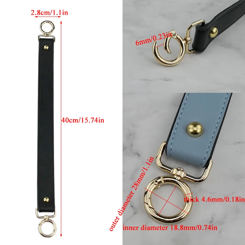 40cm DIY Replacement Bag Strap Women Handbags Handle Short Belt Accessories PU Leather Shoulder Bags Belts Black Blue Hot | Багаж и сумки